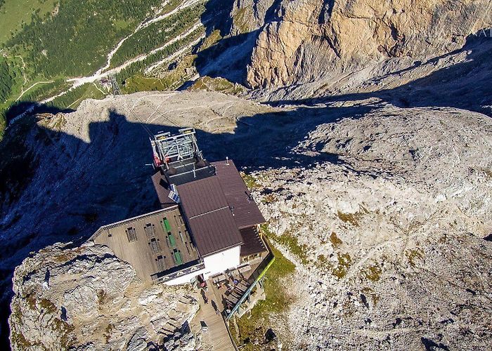 Funivia Rosetta Dolomites. Cima Rosetta - cable car and easy trekking at 2 743 m ... photo