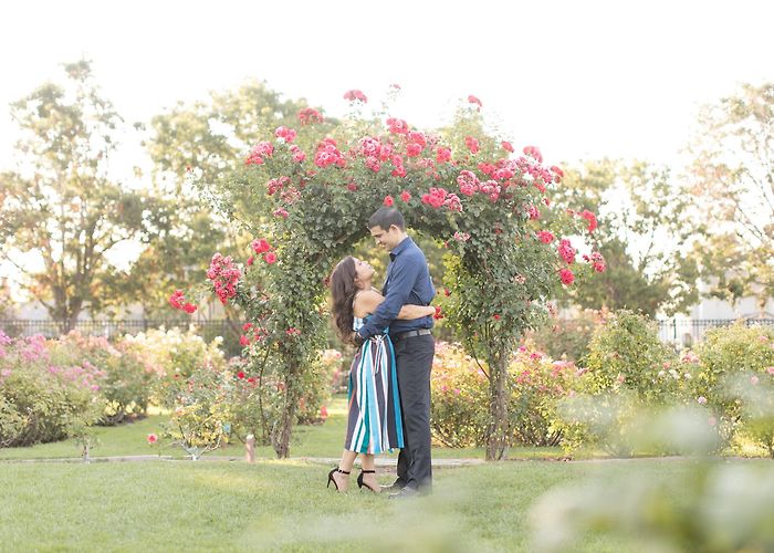Municipal Rose Garden Stefanie + Jeremy // San Jose Municipal Rose Garden Engagement ... photo