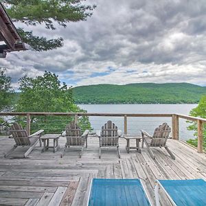 Waterfront Lake George Cabin Walk To Water 빌라 Exterior photo