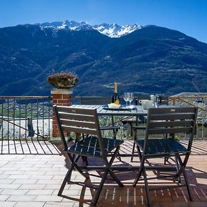 Panoramic Apartment Italian Alps Valtellina Near Sondrio, Tirano 포지리덴티 Exterior photo