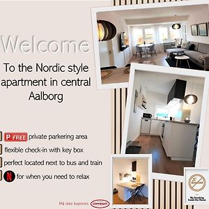 Nordic Style Apartment In Central 올보르 Exterior photo