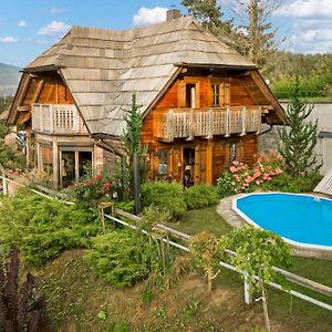 Chalet Podgorje With Pool - Happy Rentals 슬로벤 그라데츠 Exterior photo