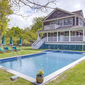 Boho Beach Hideaway With Pool, Fire Pit And Grill! Center Moriches Exterior photo