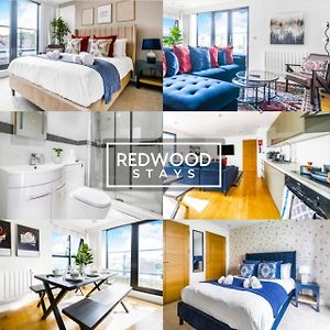 Penthouse Apartments In Town Centre, Free Parking & Balcony By Redwood Stays 캠벌리 Exterior photo