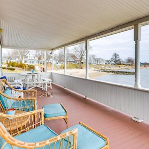 Dreamy Waterfront Westbrook Home On Private Beach Exterior photo