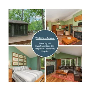 $99 Midweek-2 Bedroom-Riverfront-Fireplace- Pet Ok Pine City Exterior photo